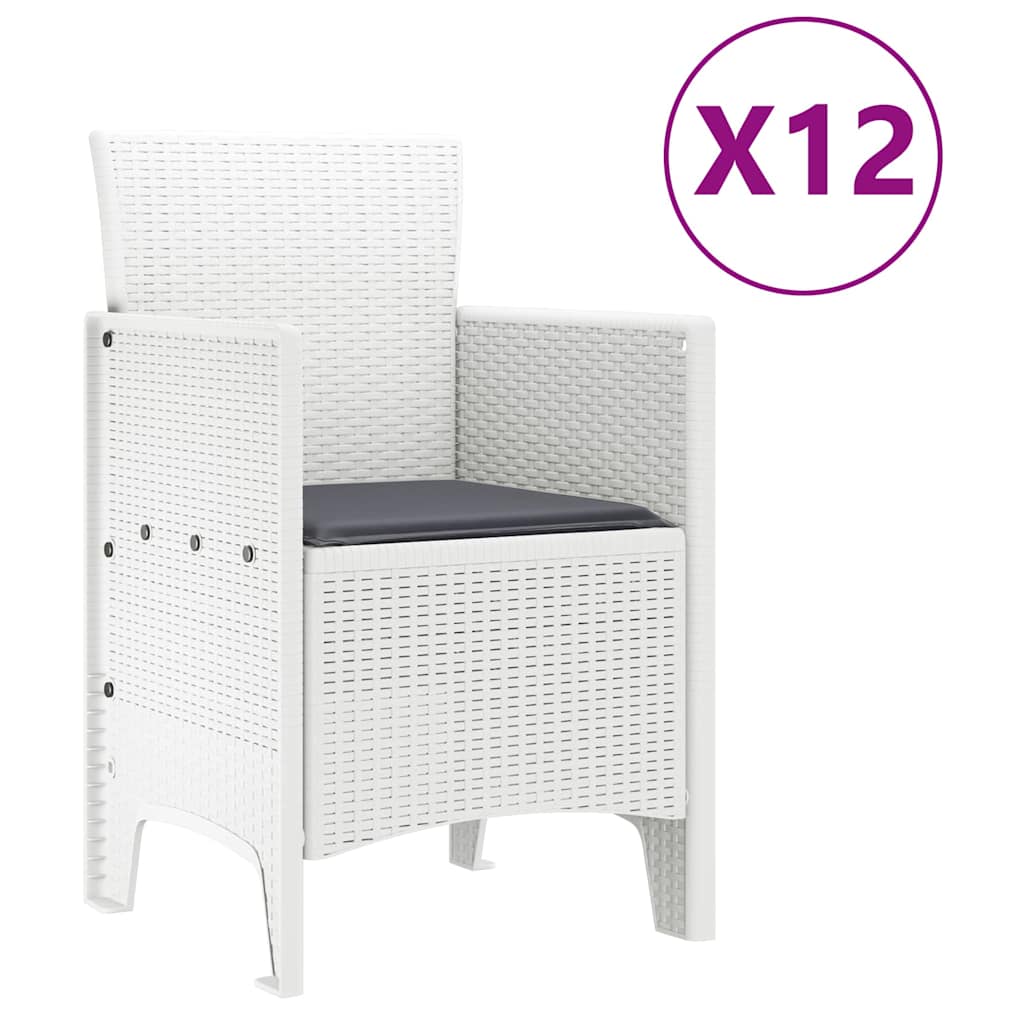 Conjunto de Jantar para Jardim 13 pcs Antracite Rattan Polt