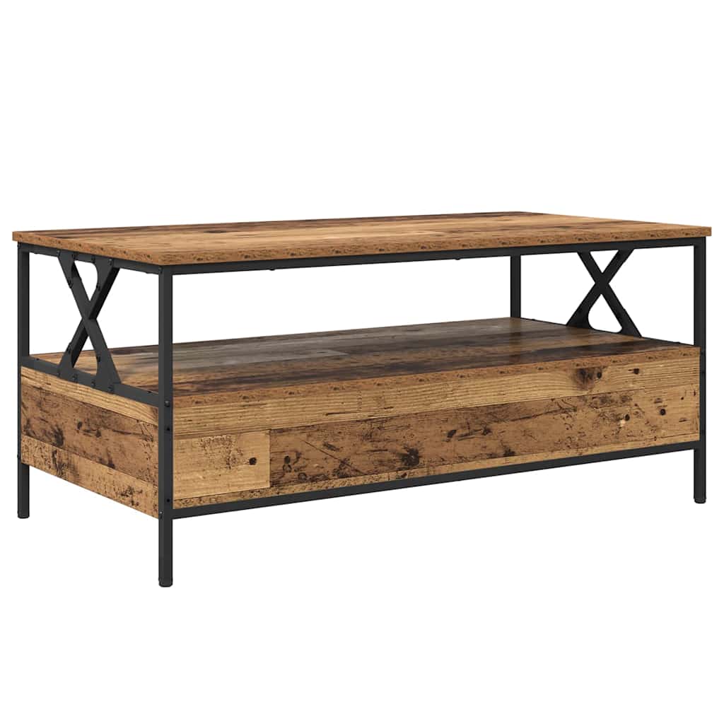 Mesa de centro with Drawer Madeira antiga 100 x 51 x 45 cm