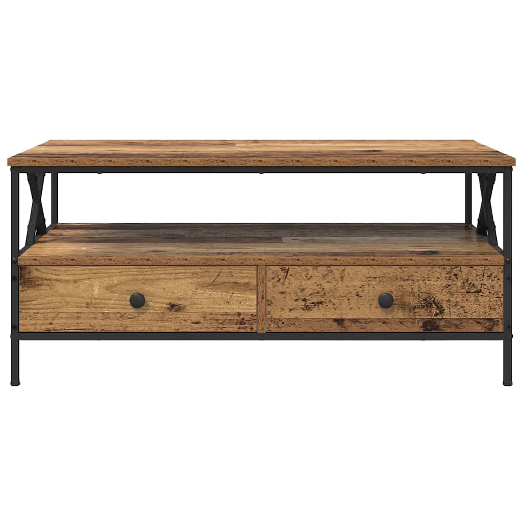 Mesa de centro with Drawer Madeira antiga 100 x 51 x 45 cm