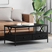 Mesa de centro with Drawer Carvalho preto 100 x 51 x 45 cm