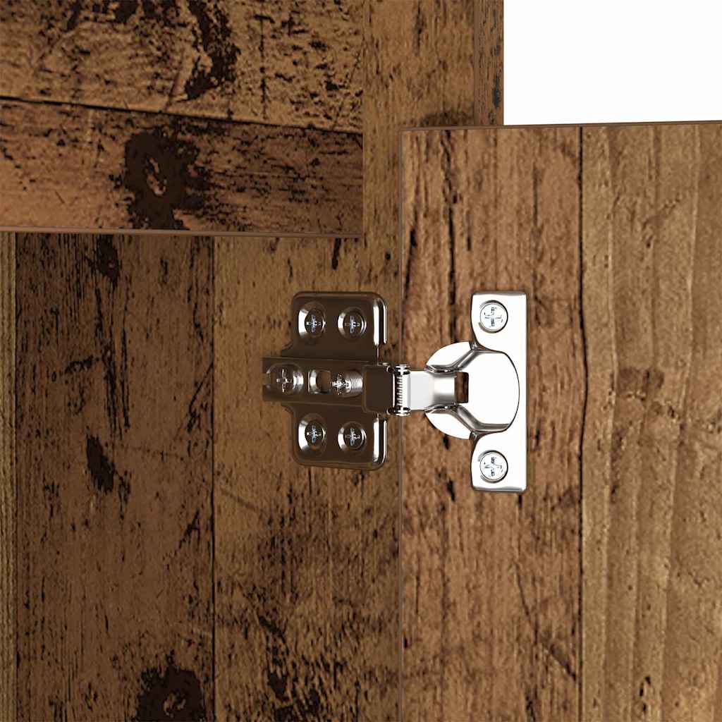 Criado-mudo LED com gaveta Madeira antiga 38 x 34 x 61 cm