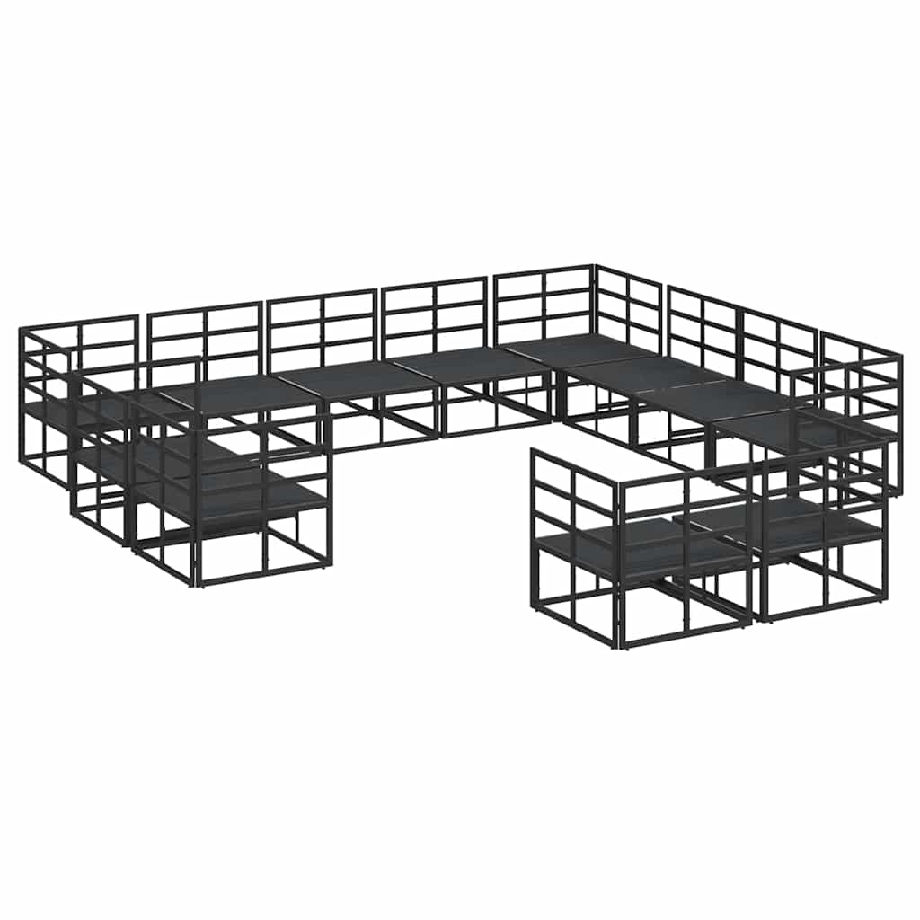 Conjunto de Sofá de Jardim com almofada 12 pcs