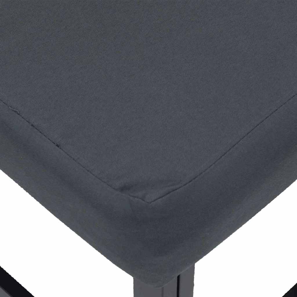 Conjunto de Sofá de Jardim com almofada 8 pcs Preto Alumínio