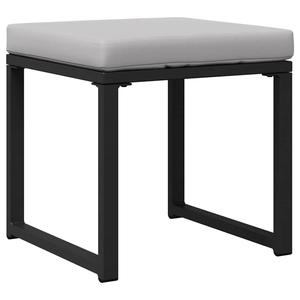 Conjunto de Sofá de Jardim 6 pcs Preto Aço