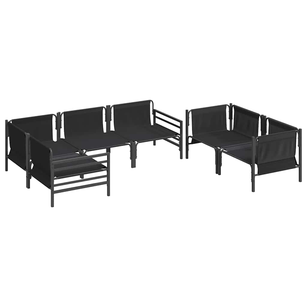 Conjunto de Sofá de Jardim com almofada 6 pcs Antracite Aço