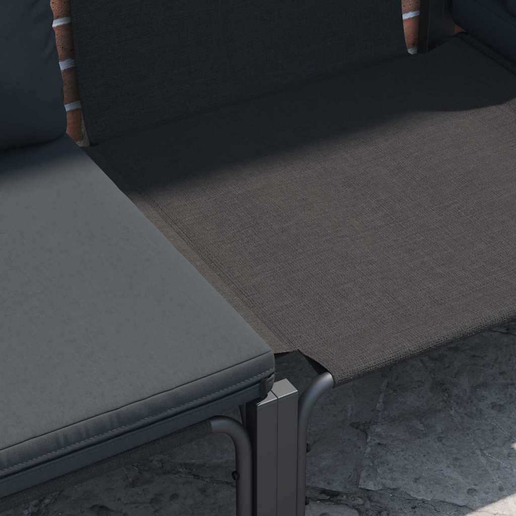 Conjunto de Sofá de Jardim Antracite Aço