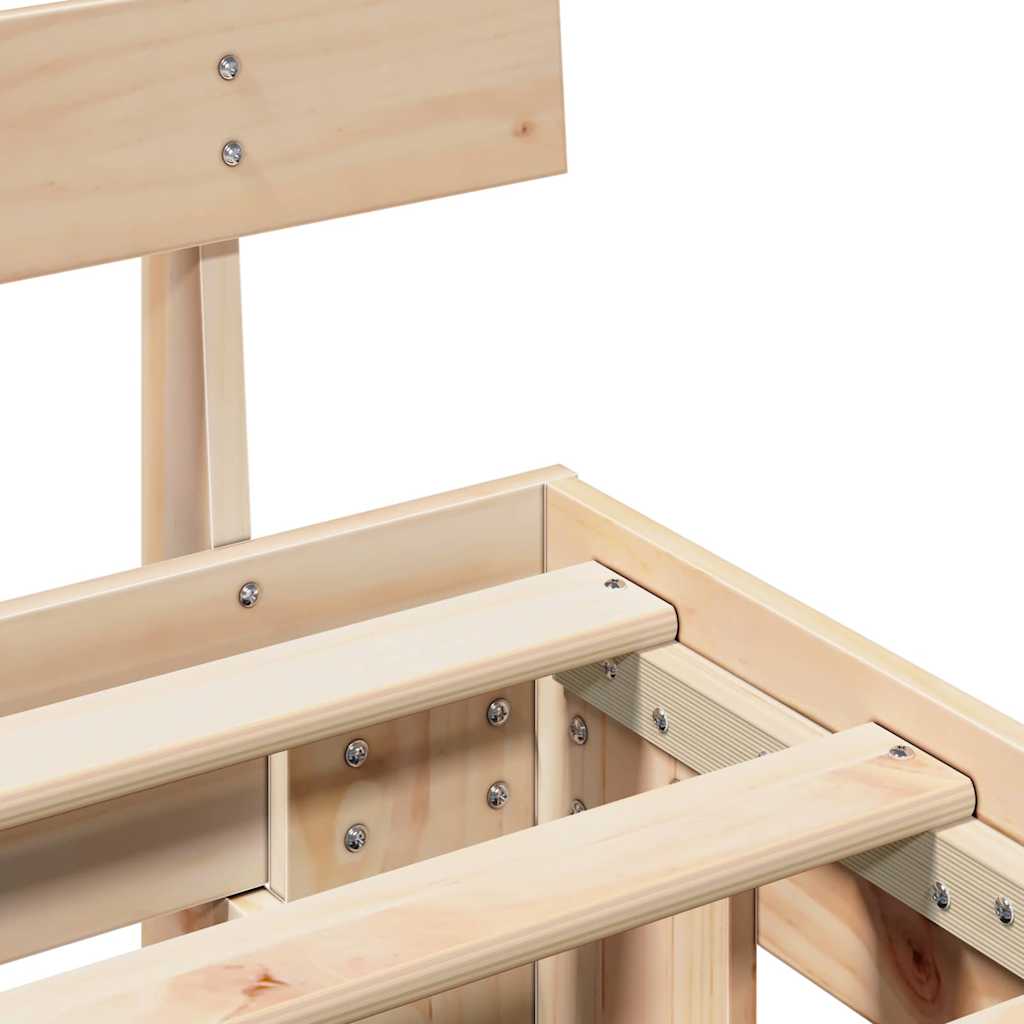 Estrutura da Cama com cabeceira Natural 75 x 190 cm