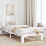 Estrutura da Cama Branco 75 x 190 cm Madeira de Pinheiro Sólida