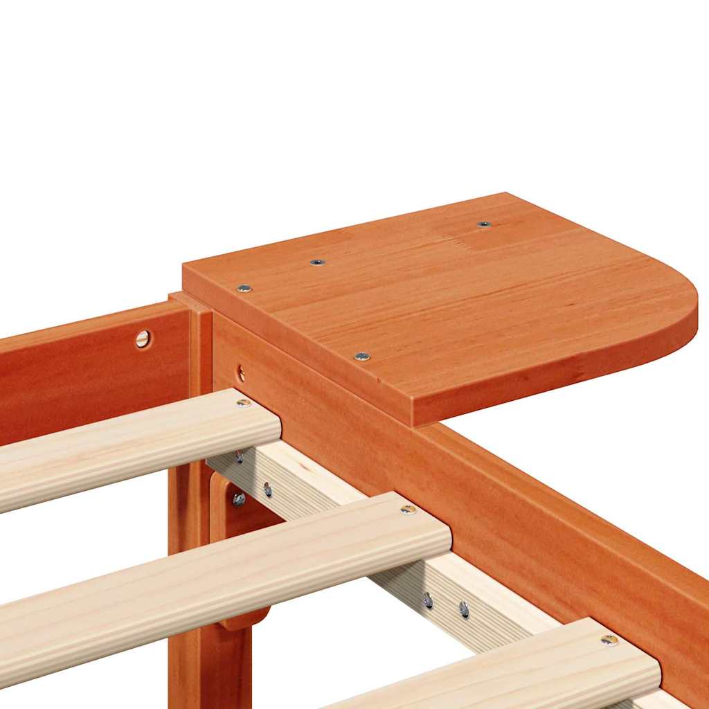 Estrutura de cama com mesas de cabeceira Castanho 200 x 200 cm