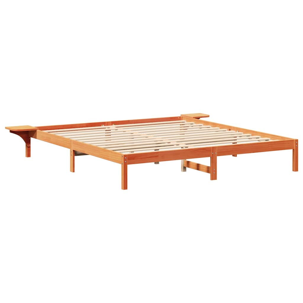 Estrutura de cama com mesas de cabeceira Branco 90 x 190 cm