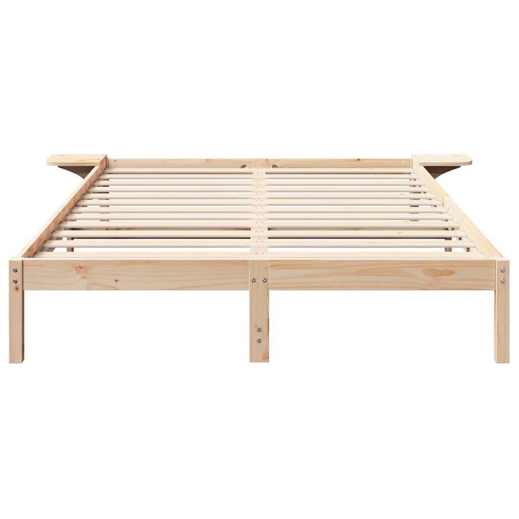 Estrutura de cama com mesas de cabeceira Branco 90 x 190 cm