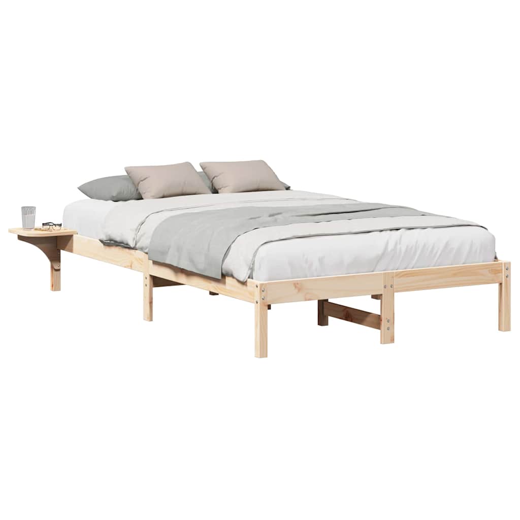 Estrutura de cama com mesas de cabeceira Castanho 140 x 190 cm