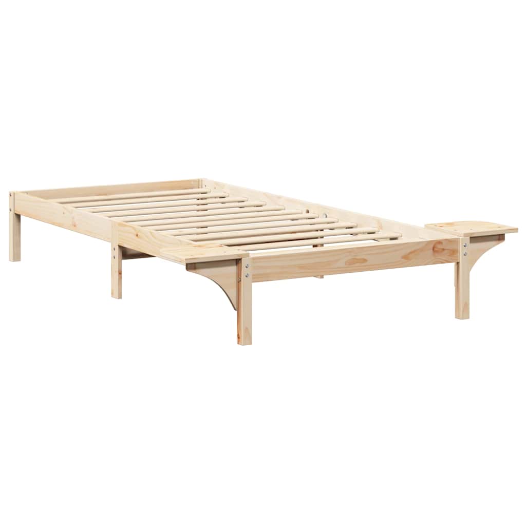 Estrutura de cama com mesas de cabeceira Castanho 90 x 190 cm