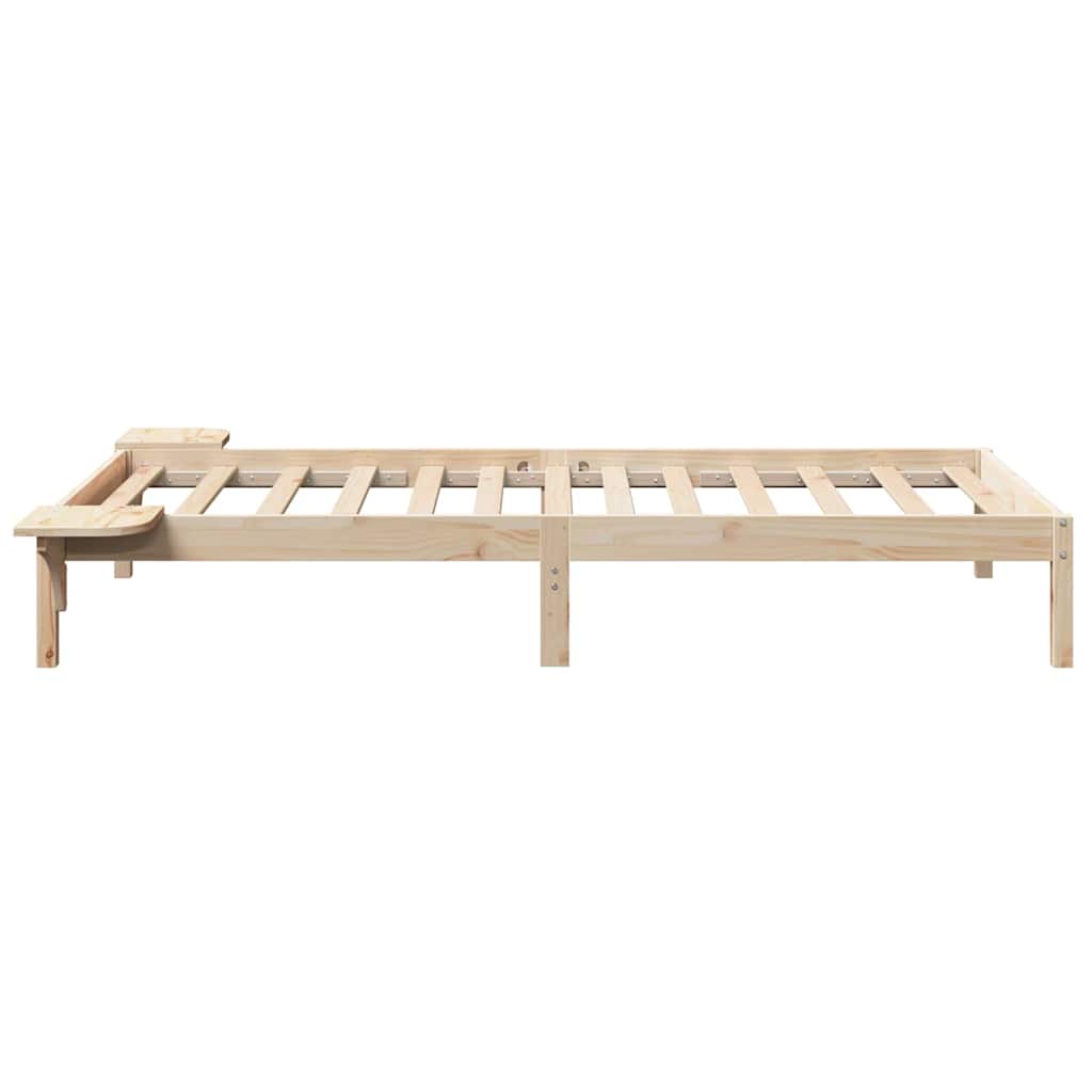 Estrutura de cama com mesas de cabeceira Branco 90 x 190 cm