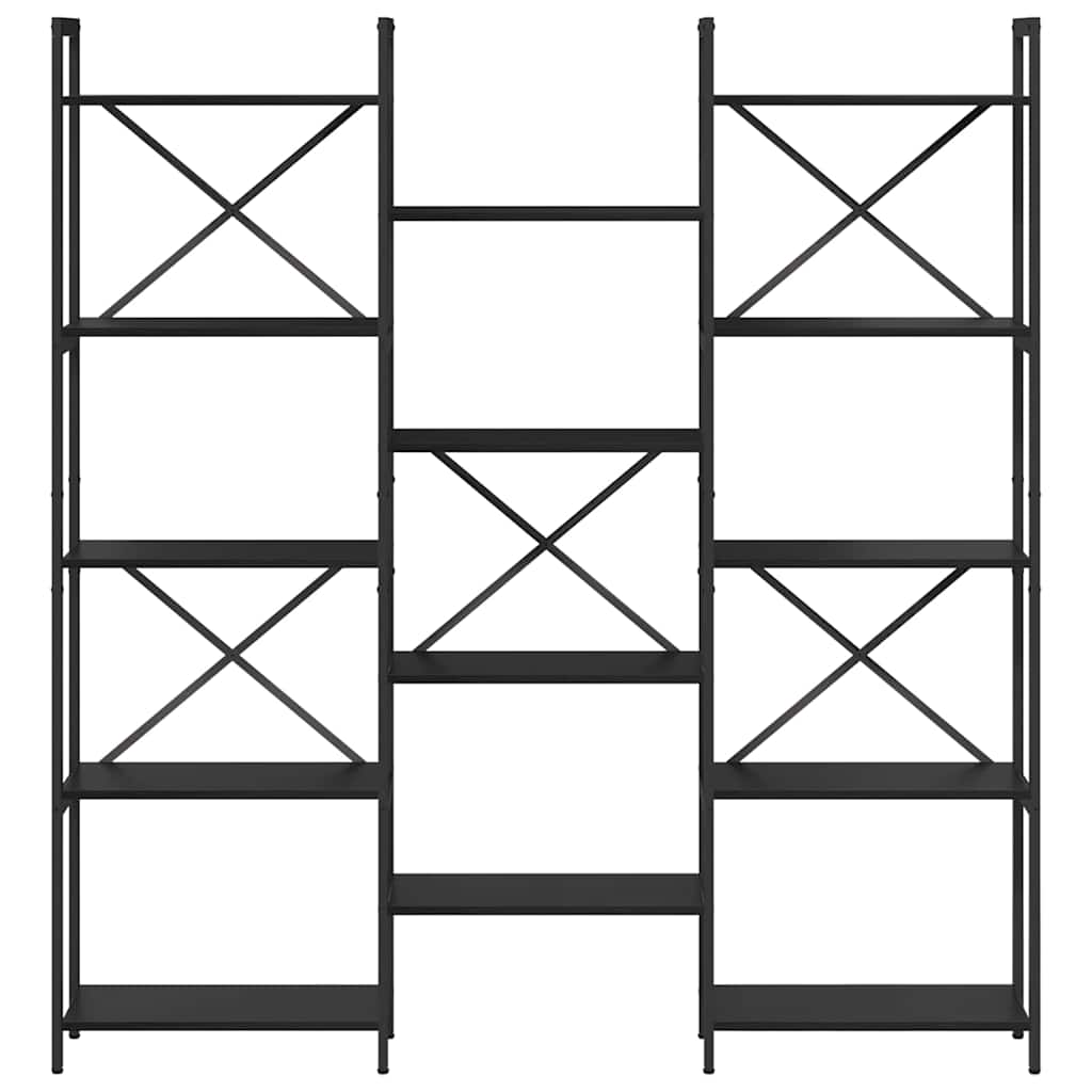 Estante Carvalho preto 156 x 25 x 167.5 cm Madeira processada