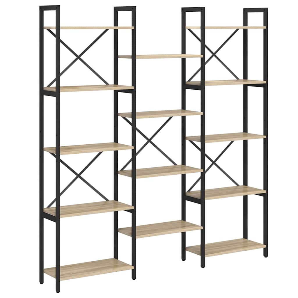 Estante Carvalho sonoma 156 x 25 x 167.5 cm Madeira processada