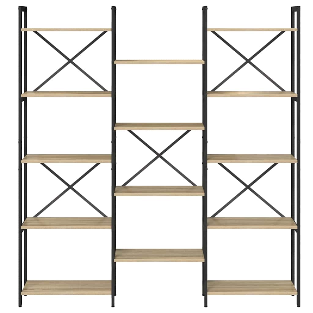 Estante Carvalho sonoma 156 x 25 x 167.5 cm Madeira processada
