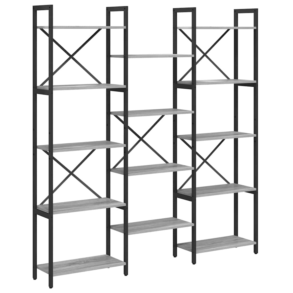 Estante Sonoma cinzento 156 x 25 x 167.5 cm Madeira processada