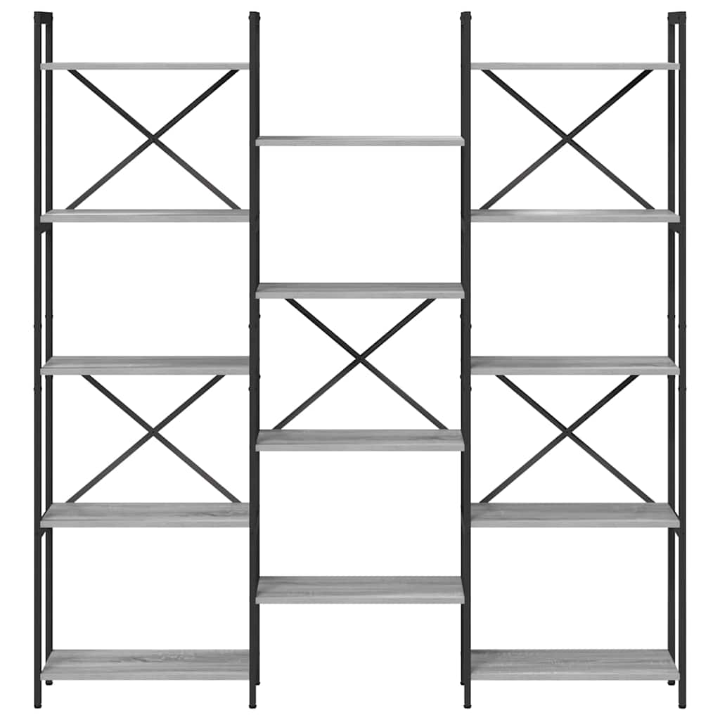 Estante Sonoma cinzento 156 x 25 x 167.5 cm Madeira processada