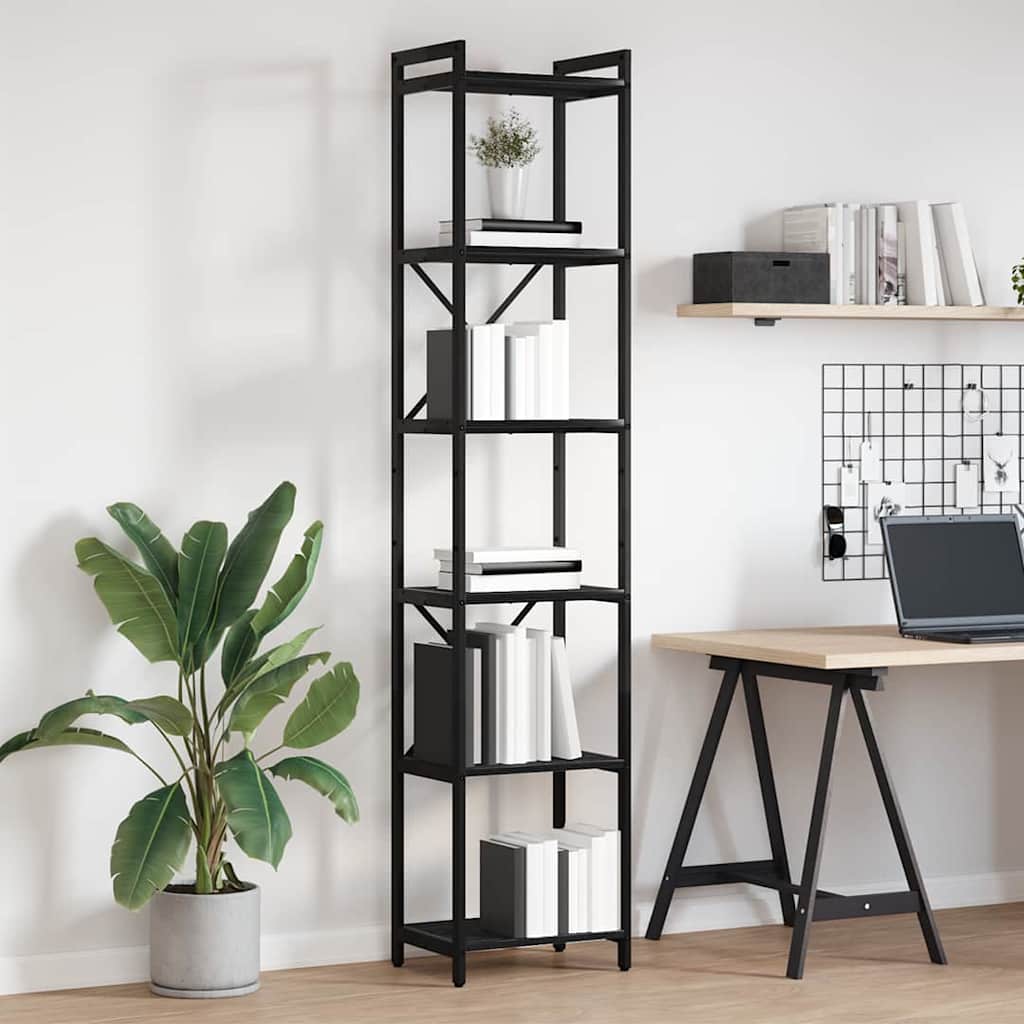 Estante Carvalho preto 40 x 30 x 188 cm Madeira processada