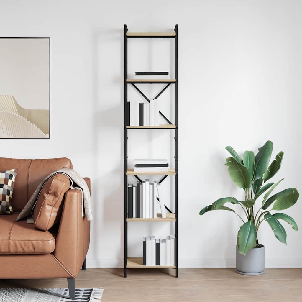 Estante Carvalho sonoma 40 x 30 x 188 cm Madeira processada