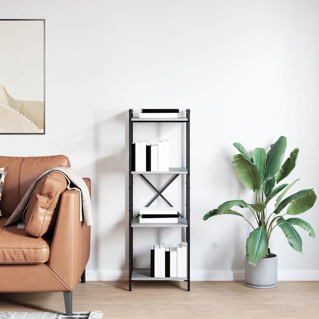 Estante Sonoma cinzento 40 x 30 x 118 cm Madeira processada