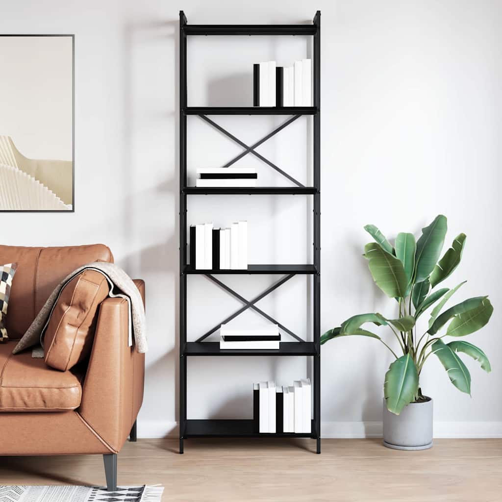 Estante Carvalho preto 60 x 30 x 188 cm Madeira processada