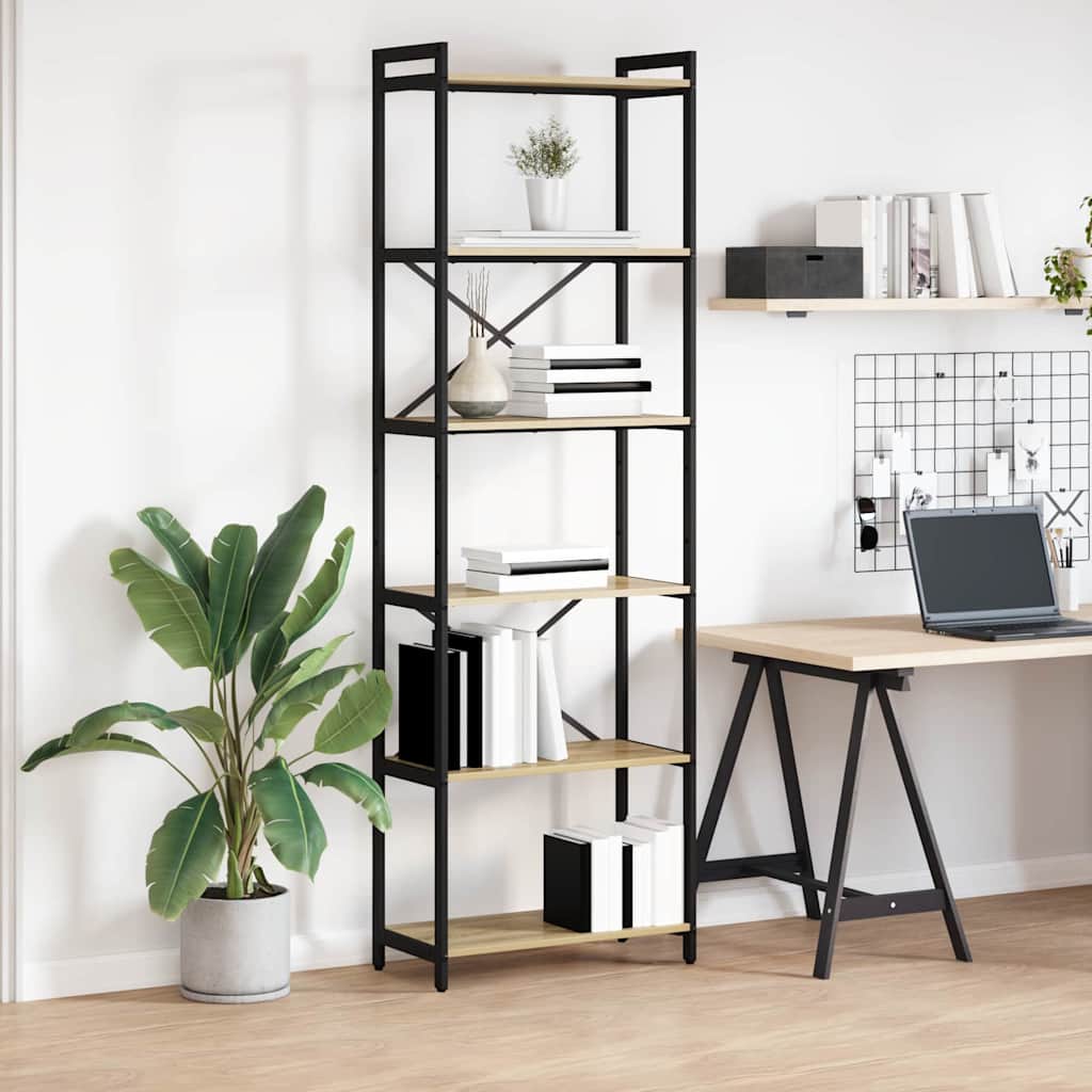 Estante Carvalho sonoma 60 x 30 x 188 cm Madeira processada