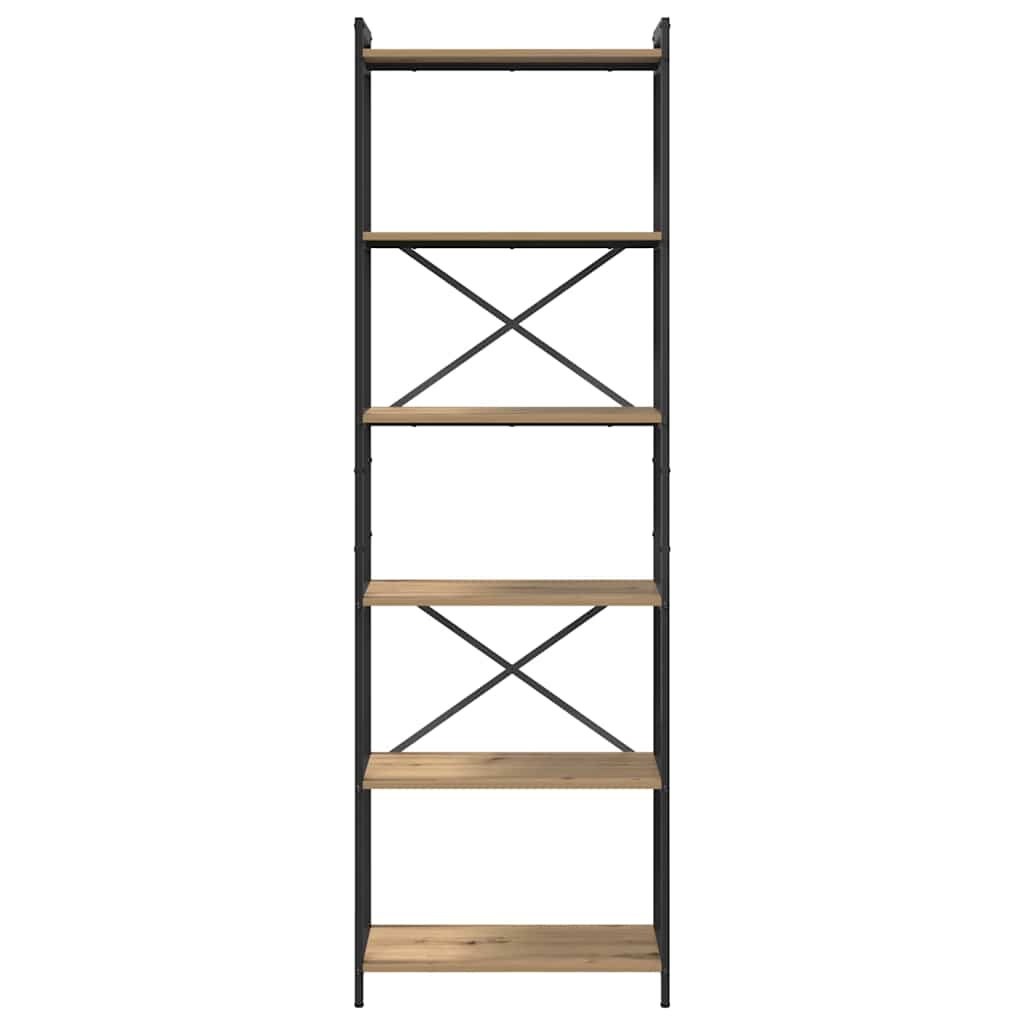 Estante carvalho artisiano 60 x 30 x 188 cm Madeira processada