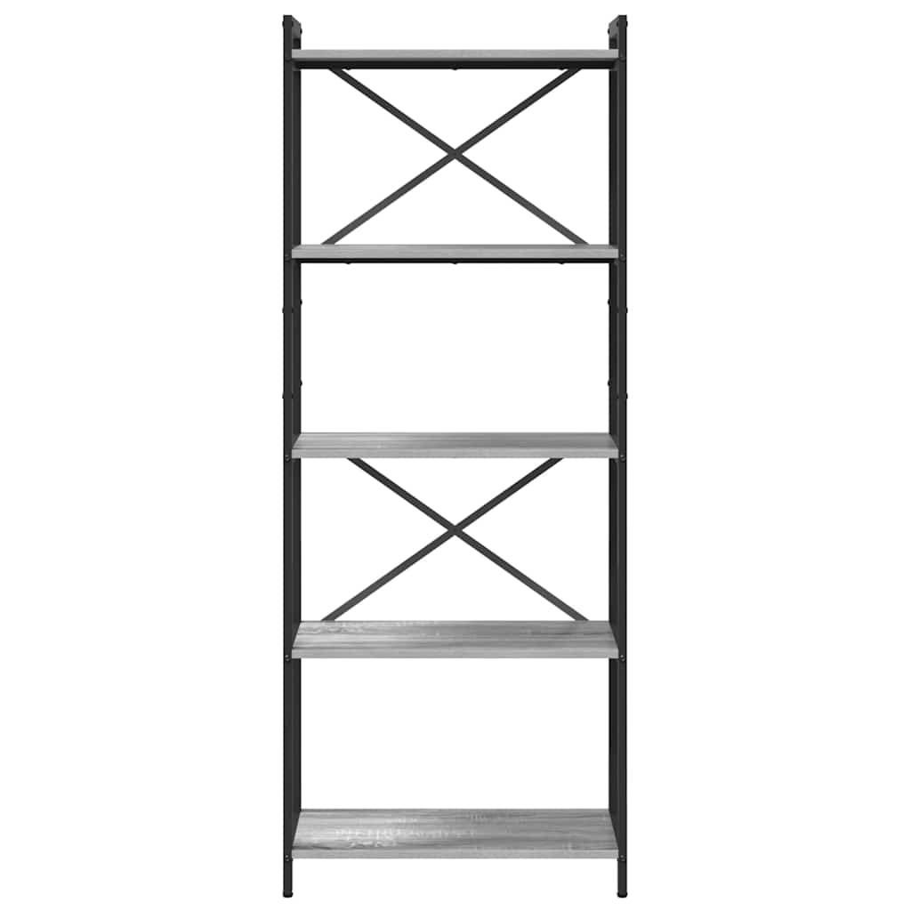 Estante Sonoma cinzento 60 x 30 x 153 cm Madeira processada