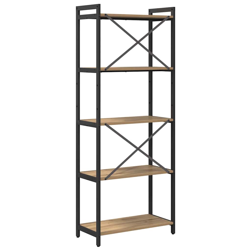 Estante carvalho artisiano 60 x 30 x 153 cm Madeira processada