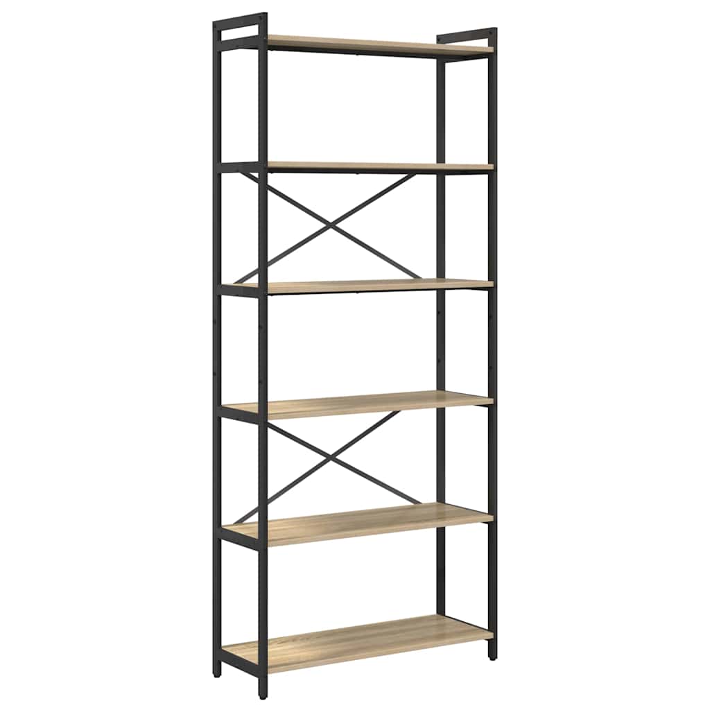 Estante Carvalho sonoma 80 x 30 x 188 cm Madeira processada