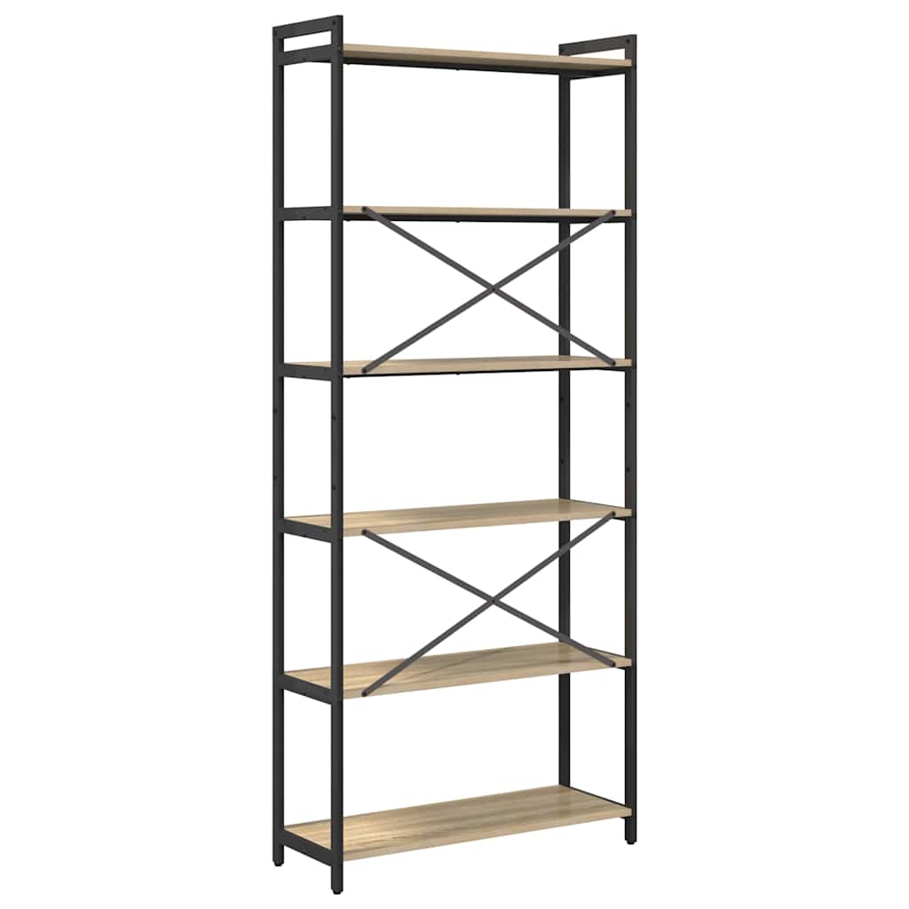 Estante Carvalho sonoma 80 x 30 x 188 cm Madeira processada