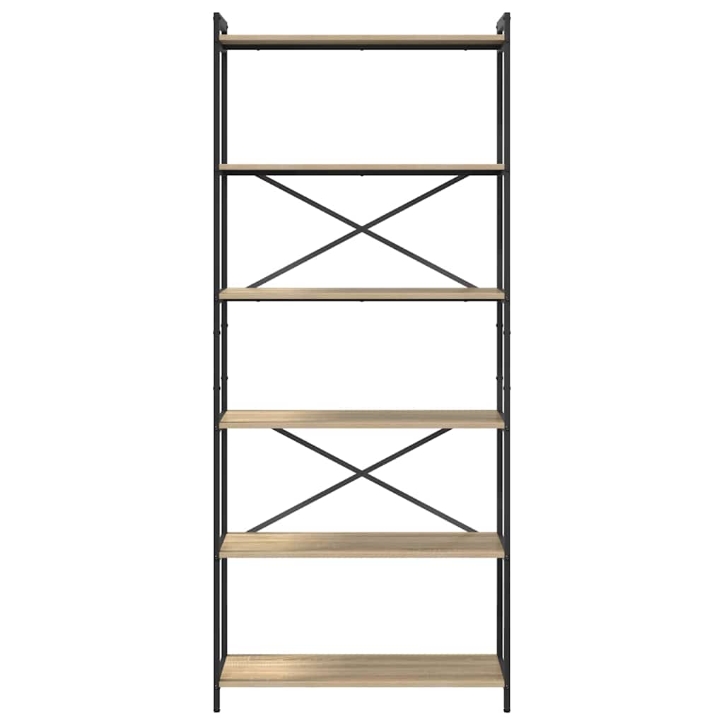 Estante Carvalho sonoma 80 x 30 x 188 cm Madeira processada