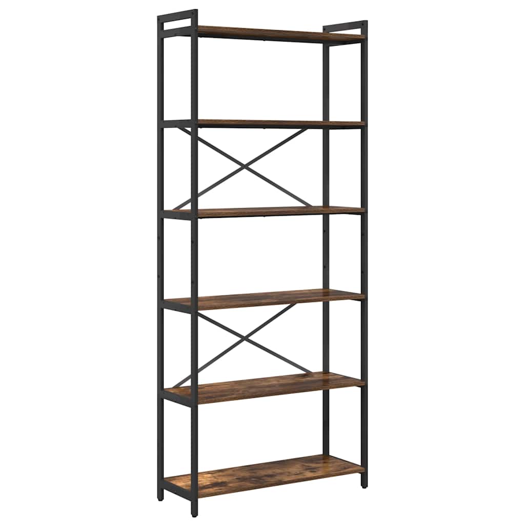 Estante Carvalho fumado 80 x 30 x 188 cm Madeira processada