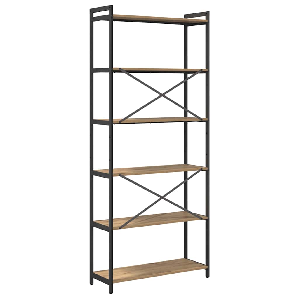 Estante carvalho artisiano 80 x 30 x 188 cm Madeira processada