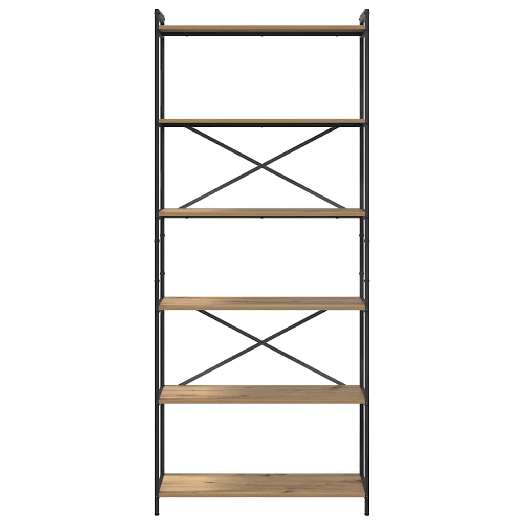 Estante carvalho artisiano 80 x 30 x 188 cm Madeira processada