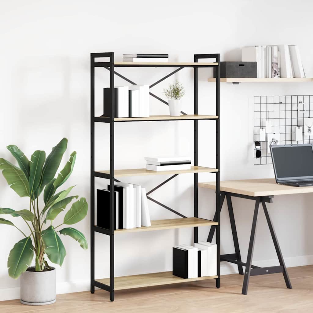 Estante Carvalho sonoma 80 x 30 x 153 cm Madeira processada