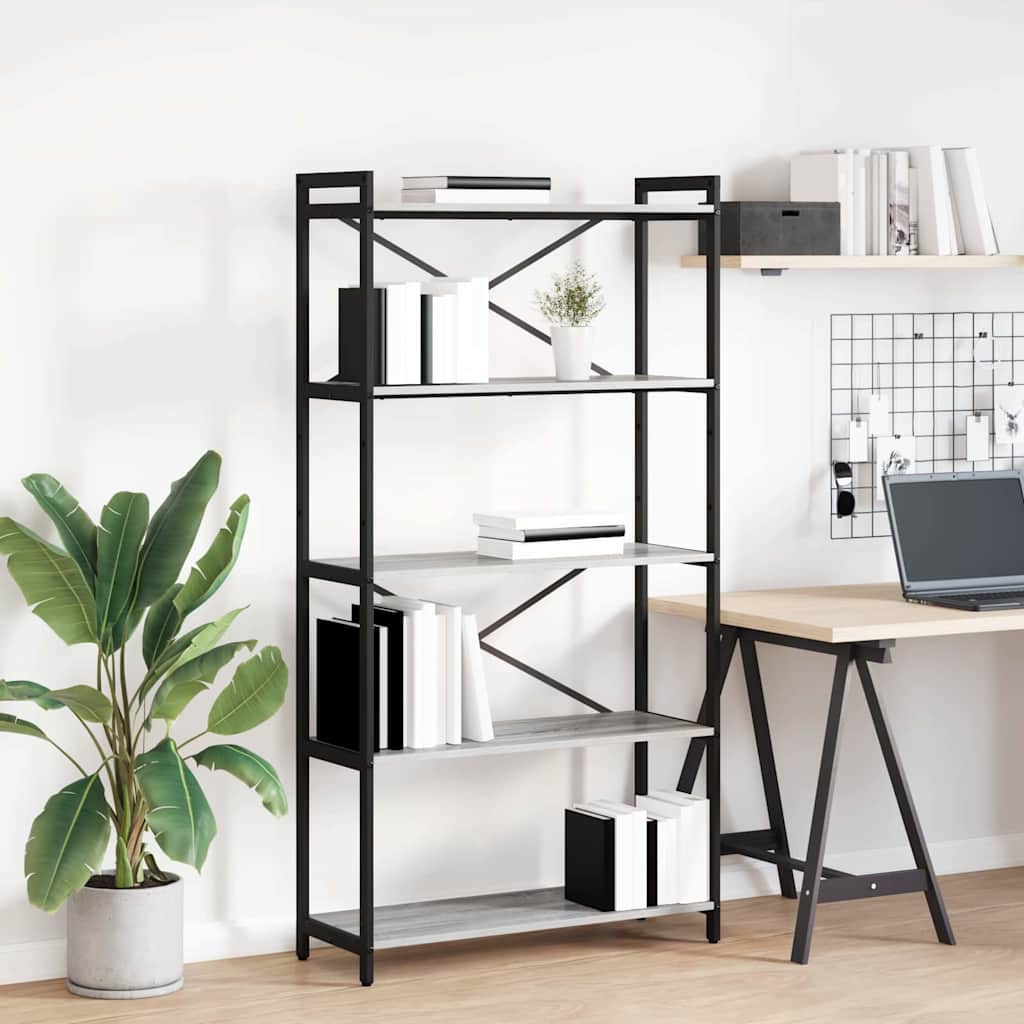 Estante Sonoma cinzento 80 x 30 x 153 cm Madeira processada