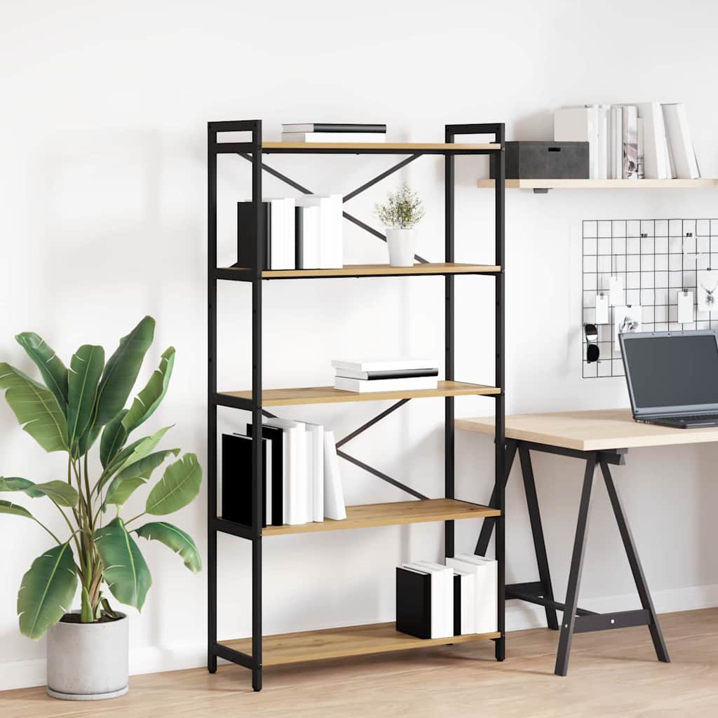 Estante carvalho artisiano 80 x 30 x 153 cm Madeira processada