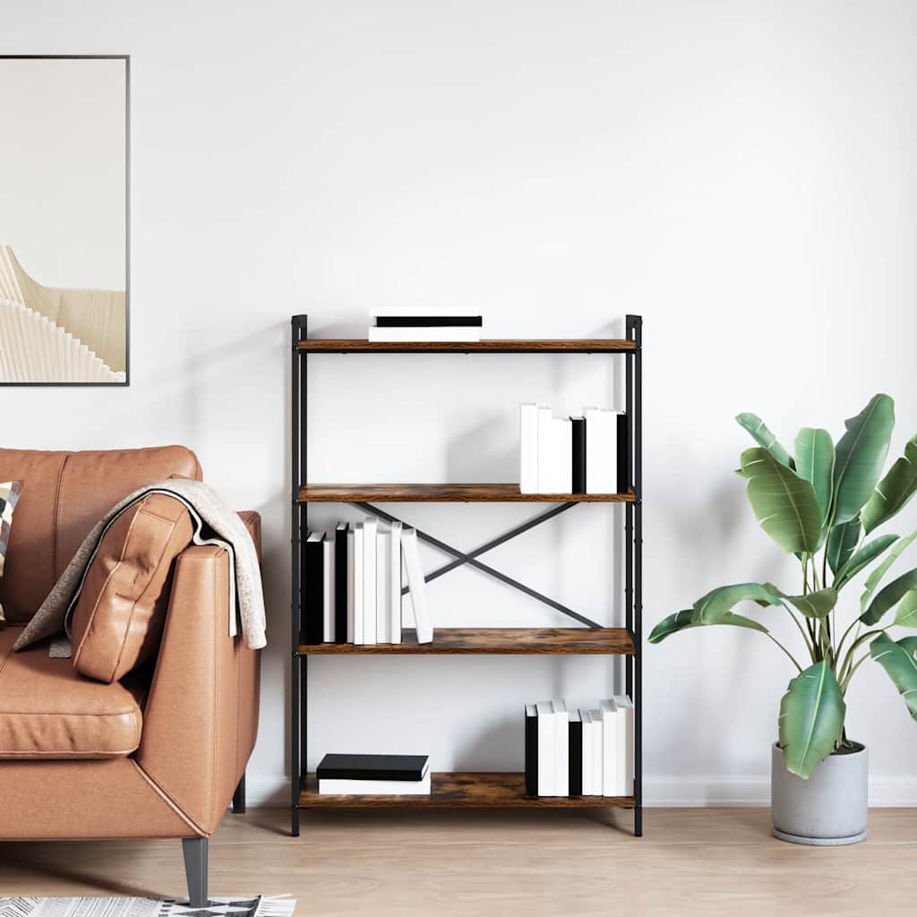 Estante Carvalho fumado 80 x 30 x 118 cm Madeira processada