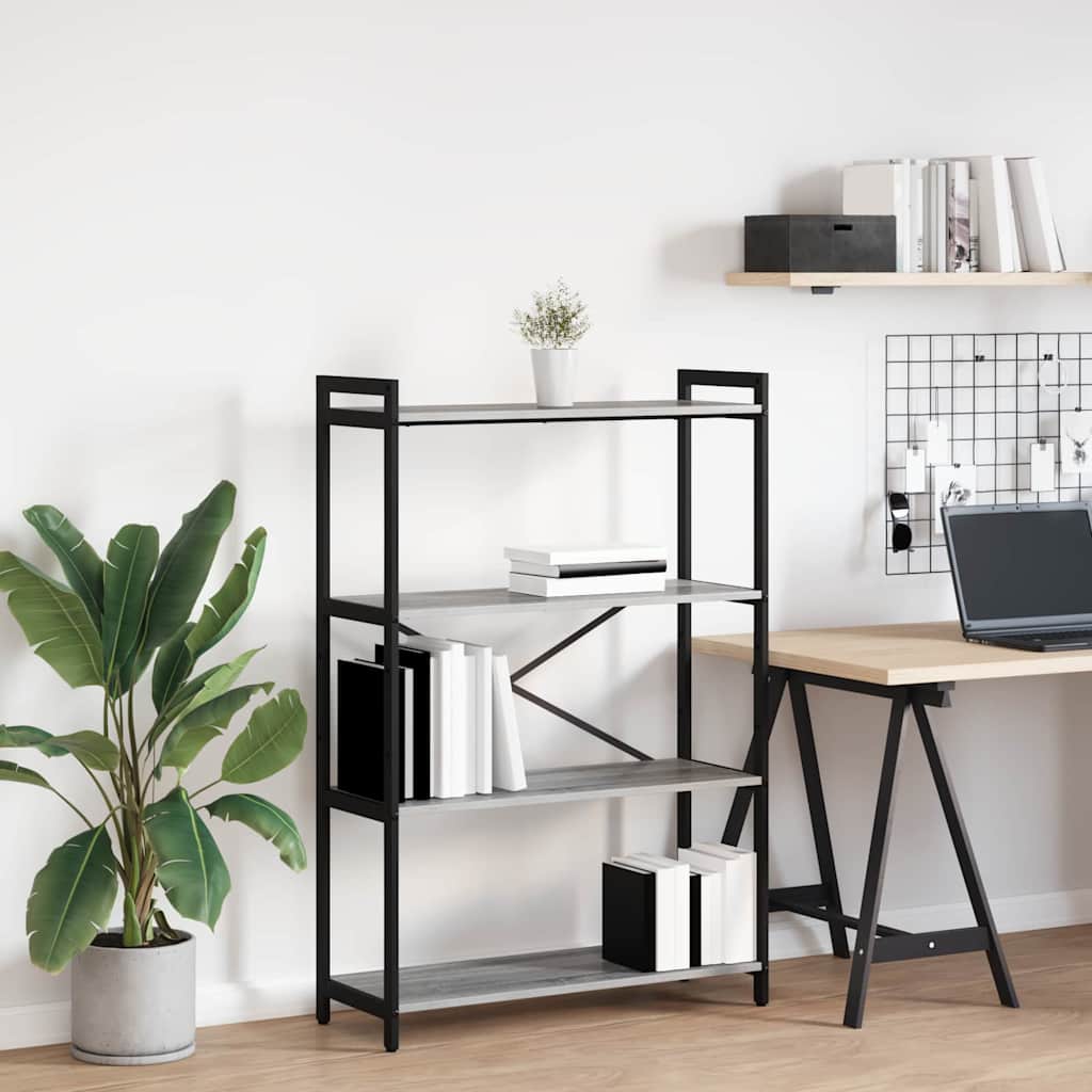 Estante Sonoma cinzento 80 x 30 x 118 cm Madeira processada