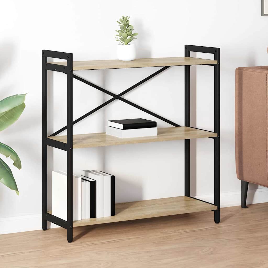 Estante Carvalho sonoma 80 x 30 x 83 cm Madeira processada