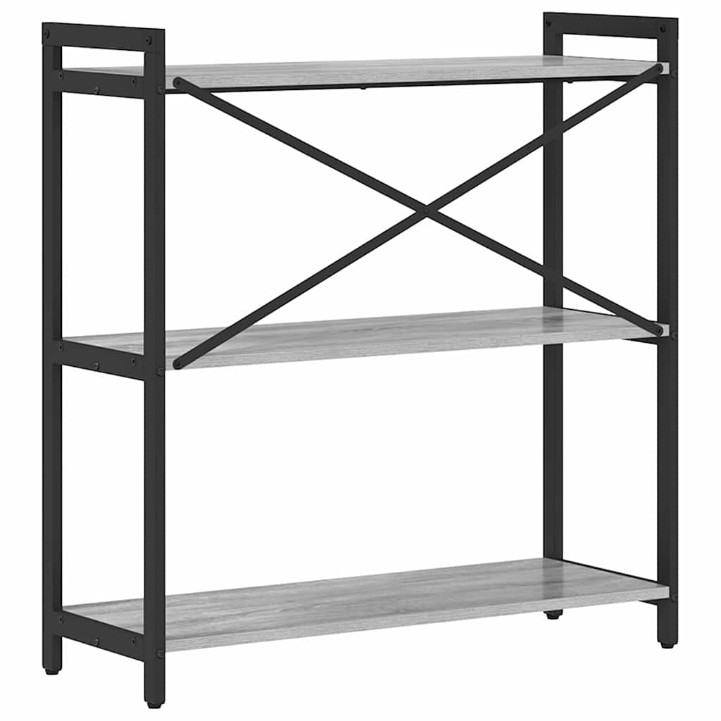 Estante Sonoma cinzento 80 x 30 x 83 cm Madeira processada