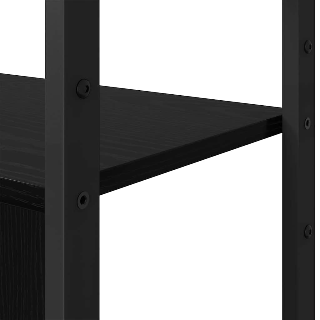 Estante Carvalho preto 80 x 30 x 155,5 cm Madeira processada