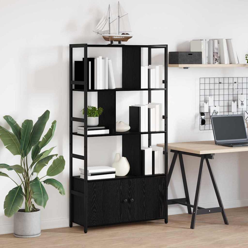 Estante Carvalho preto 80 x 30 x 155,5 cm Madeira processada