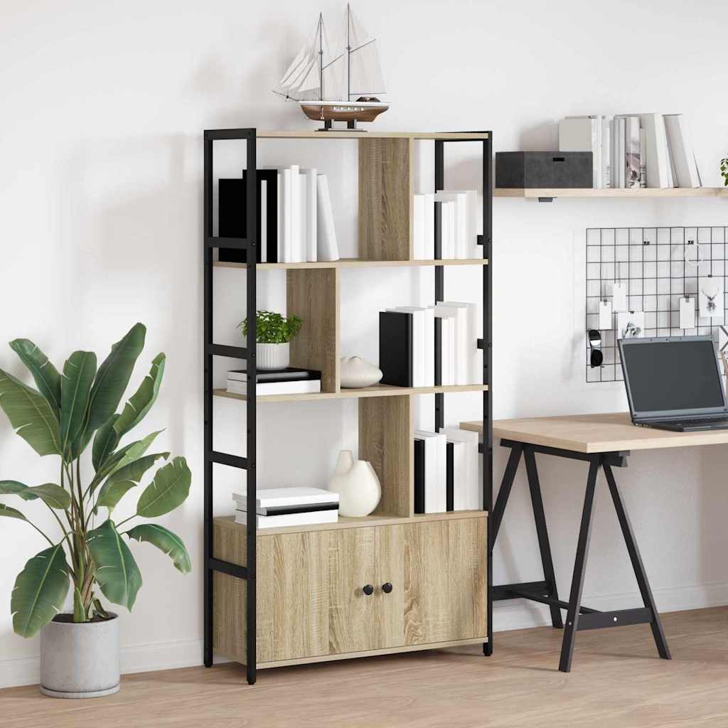 Estante Carvalho sonoma 80 x 30 x 155,5 cm Madeira processada