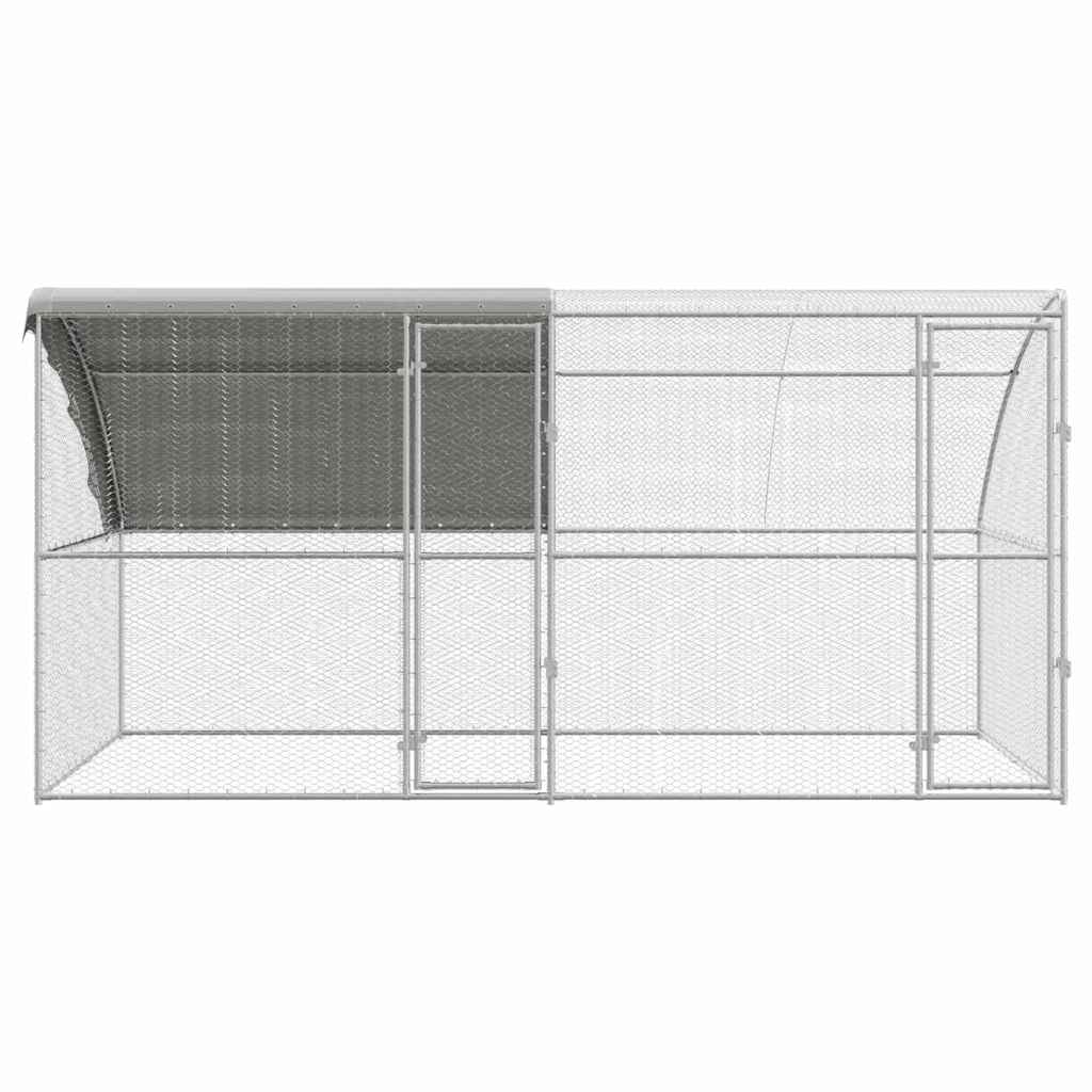 Gaiola para galinhas Prateado 400 x 200 x 198.5 cm