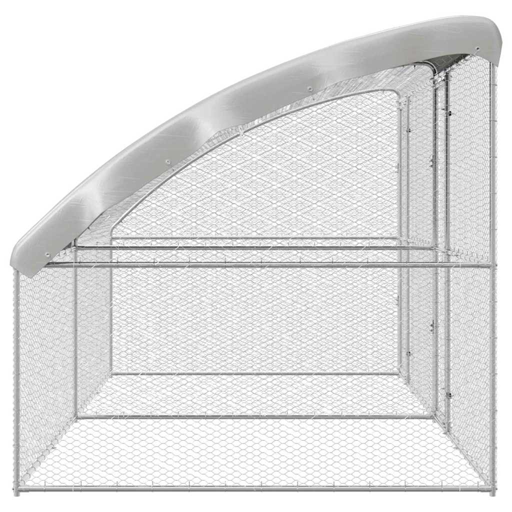 Gaiola para galinhas Prateado 400 x 200 x 198.5 cm