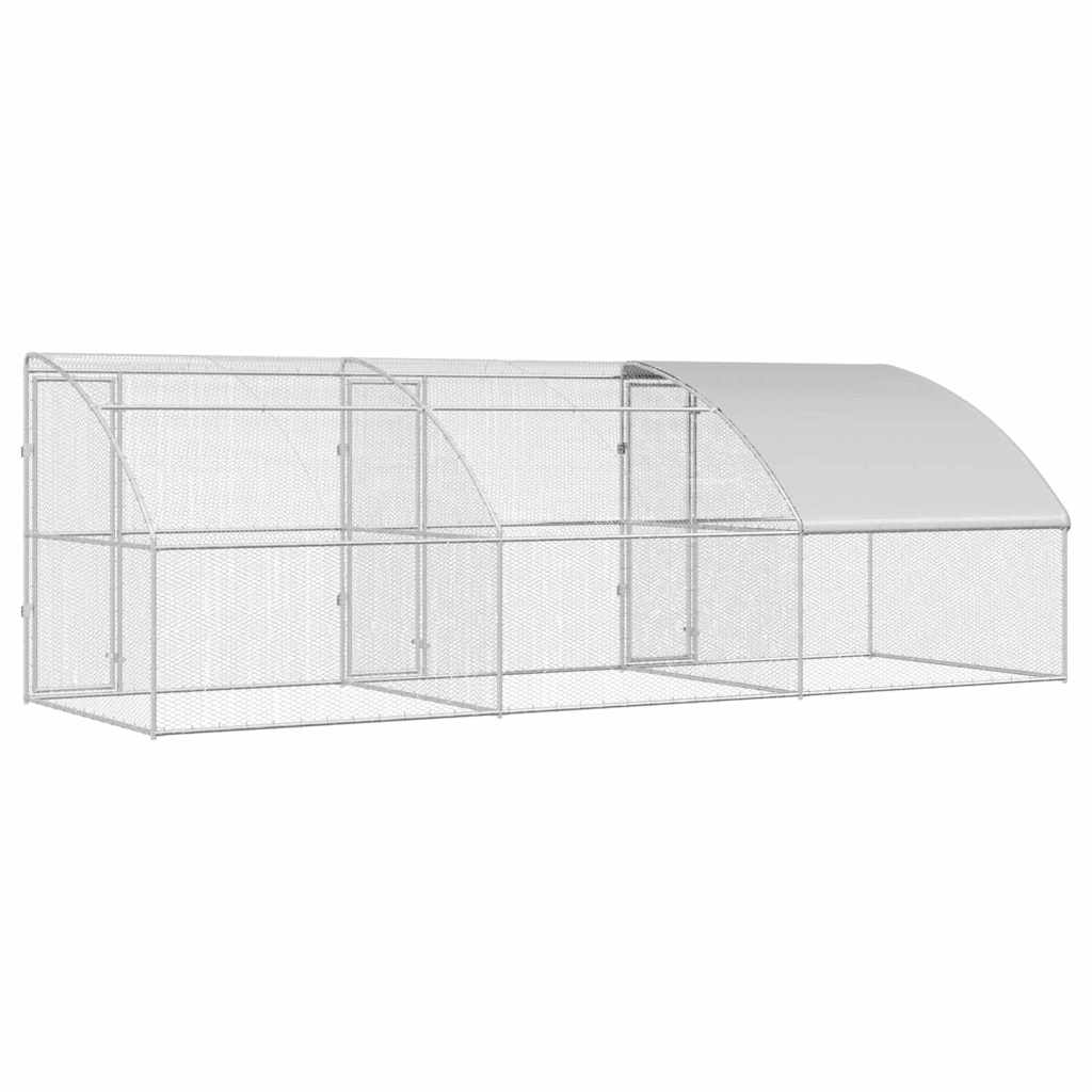 Gaiola para galinhas Prateado 600 x 200 x 198.5 cm